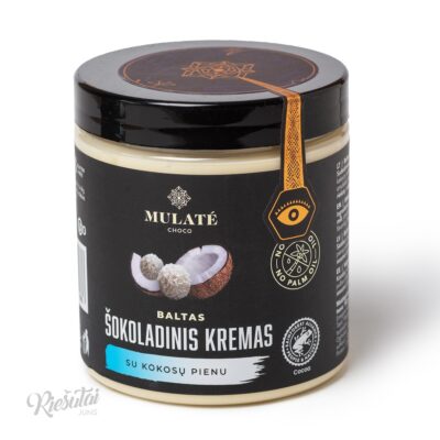 MULATE baltojo šokolado kremas su kokosu, 280 g
