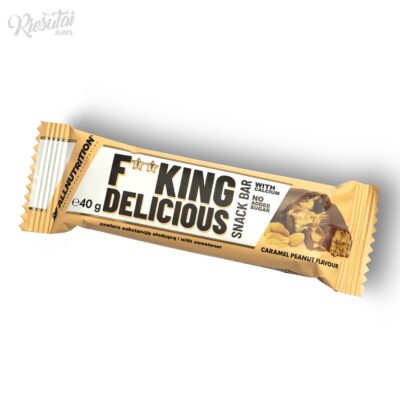 Batonėlis „AllNutrition FitKing Delicious“ riešutų ir karamelės skonio, 40 g