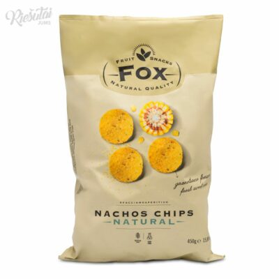 „FOX“ nachos traškučiai apvalūs su druska, 450 g