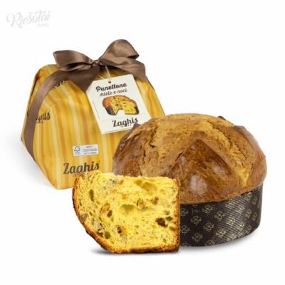 Panettone su medumi ir graikiniais riešutais „Zaghis“, 750 g