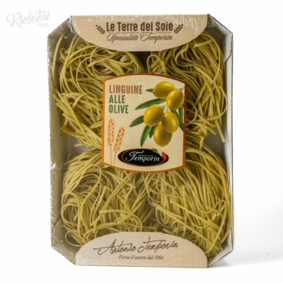 „PASTIFICIO TEMPORIN“ lingviniai su žaliomis alyvuogėmis, 250 g
