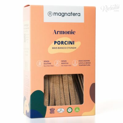 „MAGNATERA“ baltųjų kukurūzų makaronai su baravykais, 250 g