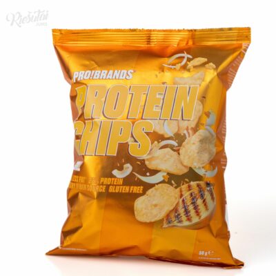 Baltyminiai traškučiai „PRO!BRANDS“ grill skonio, 50 g