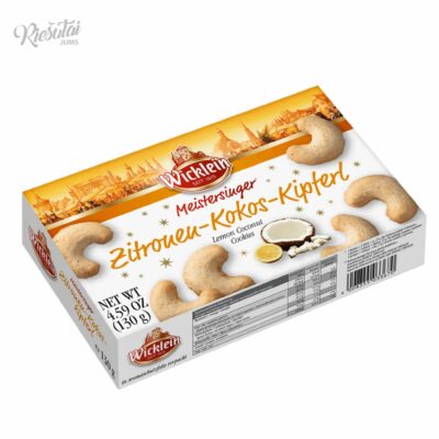 „Wicklein“ citrininiai sviestiniai sausainiai su kokoso drožlėmis, 130 g