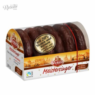 „Wicklein“ imbieriniai meduoliai aplieti juoduoju šokoladu dėžutėje, 200 g