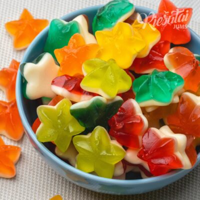 Guminukai „Spalvotos žvaigždelės“, 1 kg