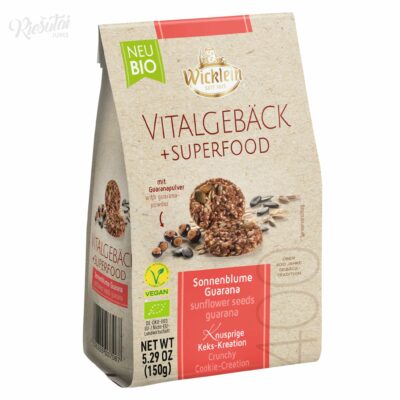 „Wicklein“ avižiniai sausainiai su saulėgrąžomis ir guarana, 150 g